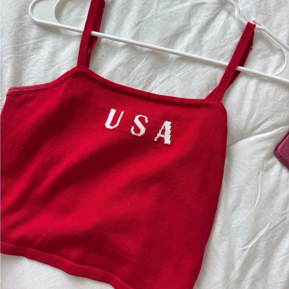 RED USA TANK